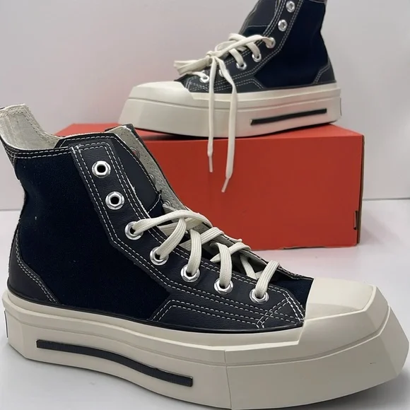 Converse WMNS Black High-Top Sneakers A06435C
CHUCK 70 DE LUXE SQUARED HI
BLACK/ - Picture 15 of 16